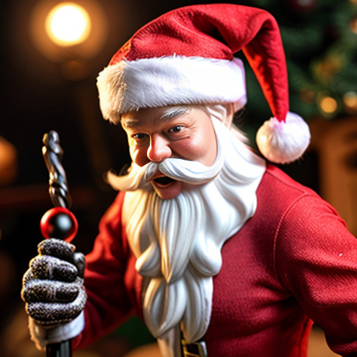 Nutcracker Santa Claus Nutcrackerh wizard Santa Claus magic stick magic walking stick