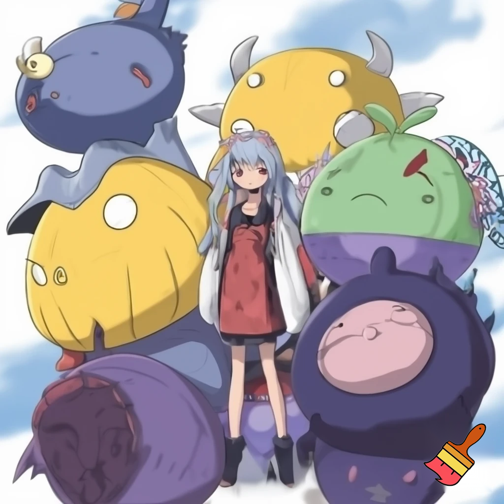 Anime girl
 with huge tiddies.