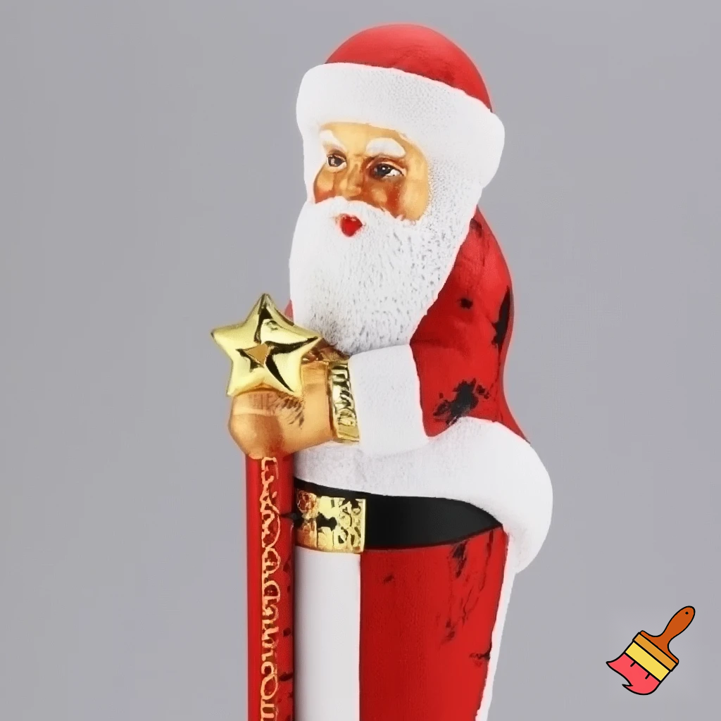 Russian Santa Claus magic one staff walking stick with a star