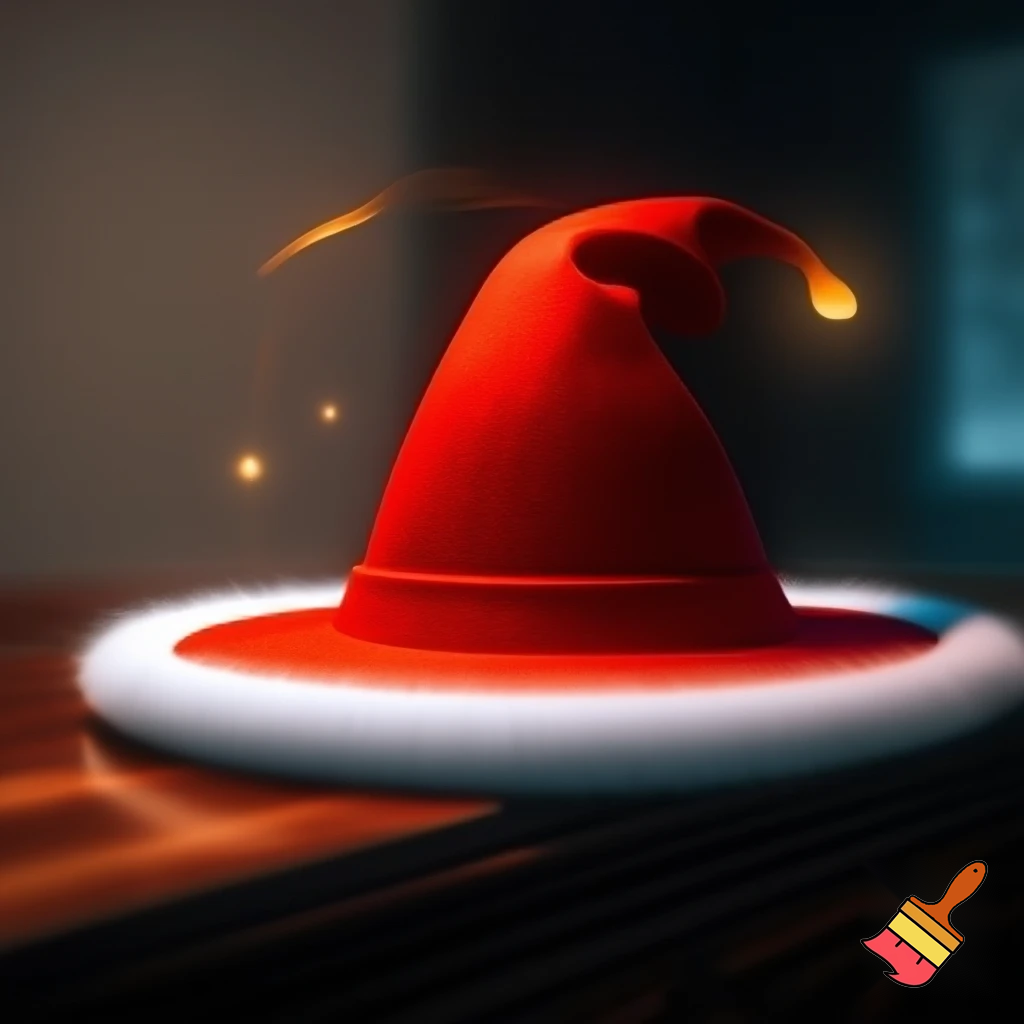 Christmas wizard hat red magic trick