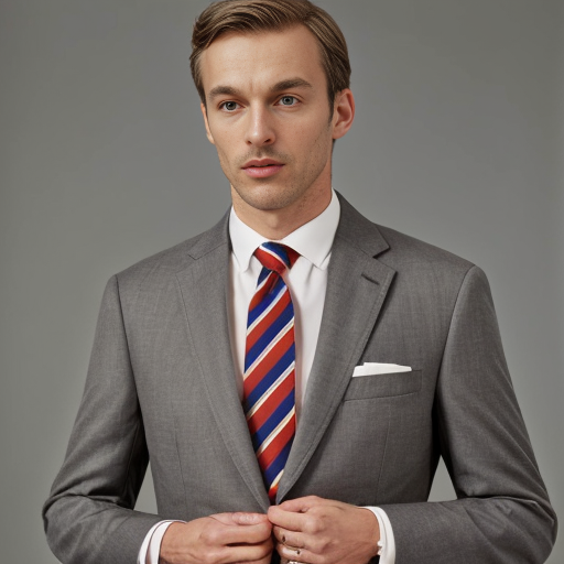Grey suit, worn over band collar shirt, with anglican tippet
